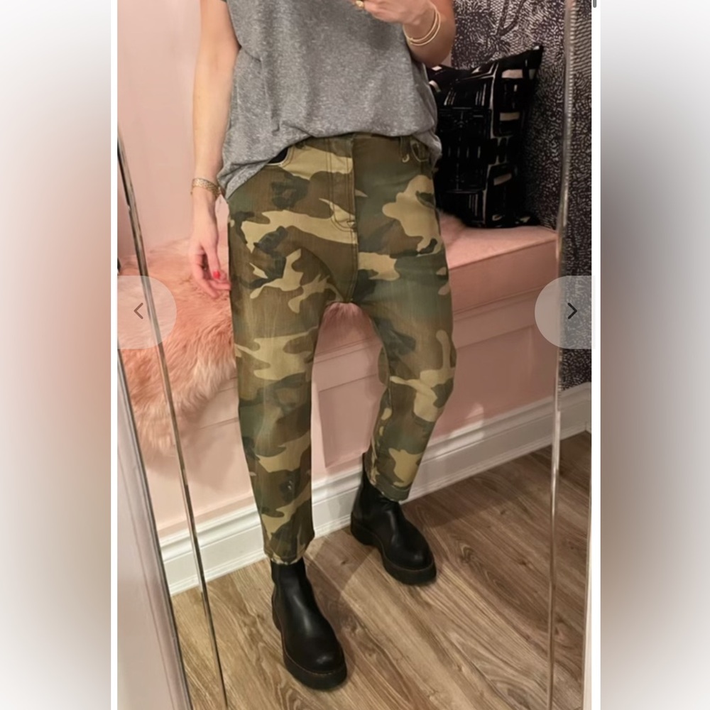 R13 Tailored Drop Jeans in Camo